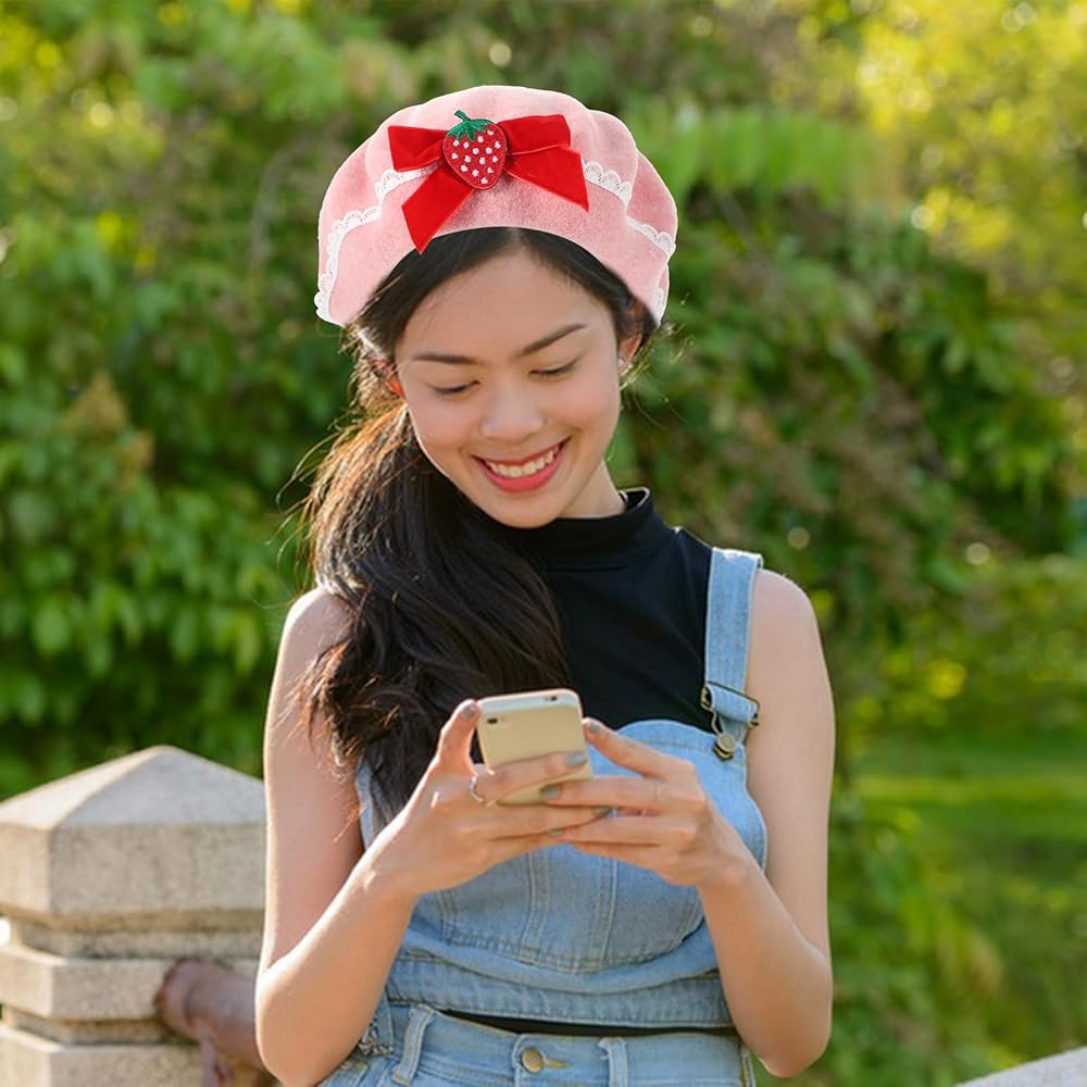 strawberry westernニット帽Knit Beret Beanie Knit Beret Beanie | Strawberry Western